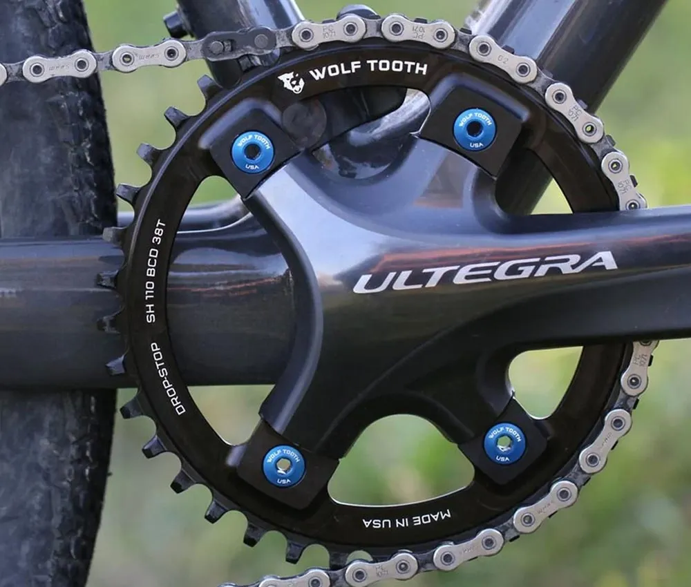 Wolf Tooth Drop Stop B Kettenblatt - Shimano Lochkreis 110mm asymmetrisch 9-12-fach 36 Zähne