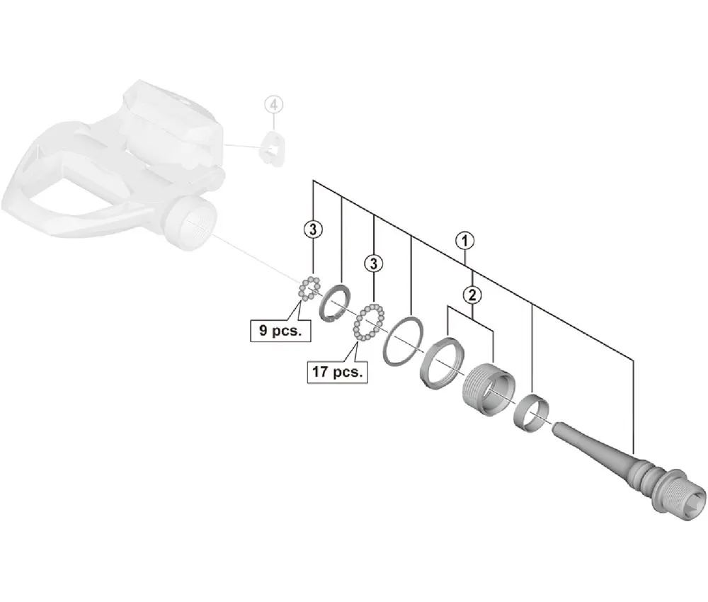 Shimano DURA-ACE PD-R9100 Pedal Ersatzteil | Pedalachse rechts
