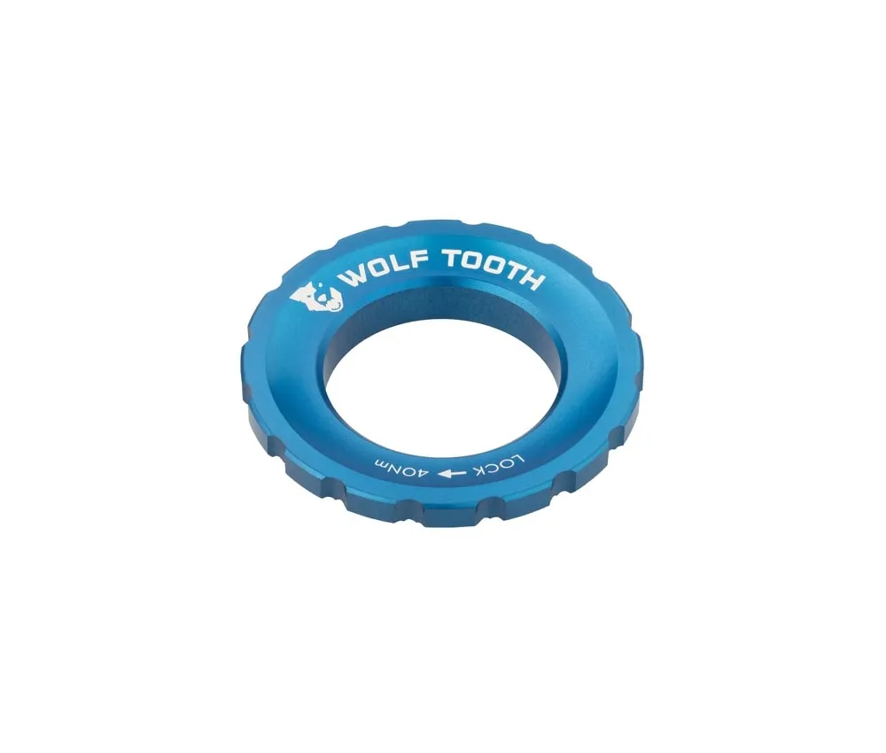 Wolf Tooth Centerlock Verschlussring - externe Verschraubung Aluminium blau
