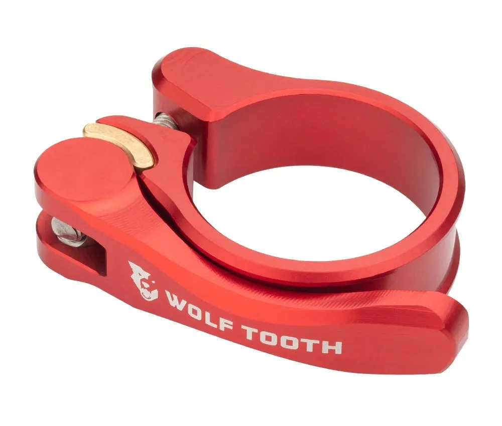 Wolf Tooth Sattelstützenklemme - 28,6mm Schnellspanner Aluminium rot