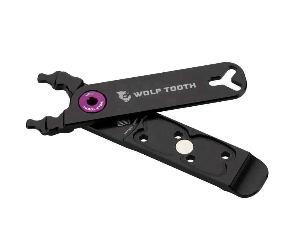 Wolf Tooth Pack Pliers Multitool - Master Link Combo schwarz-violett