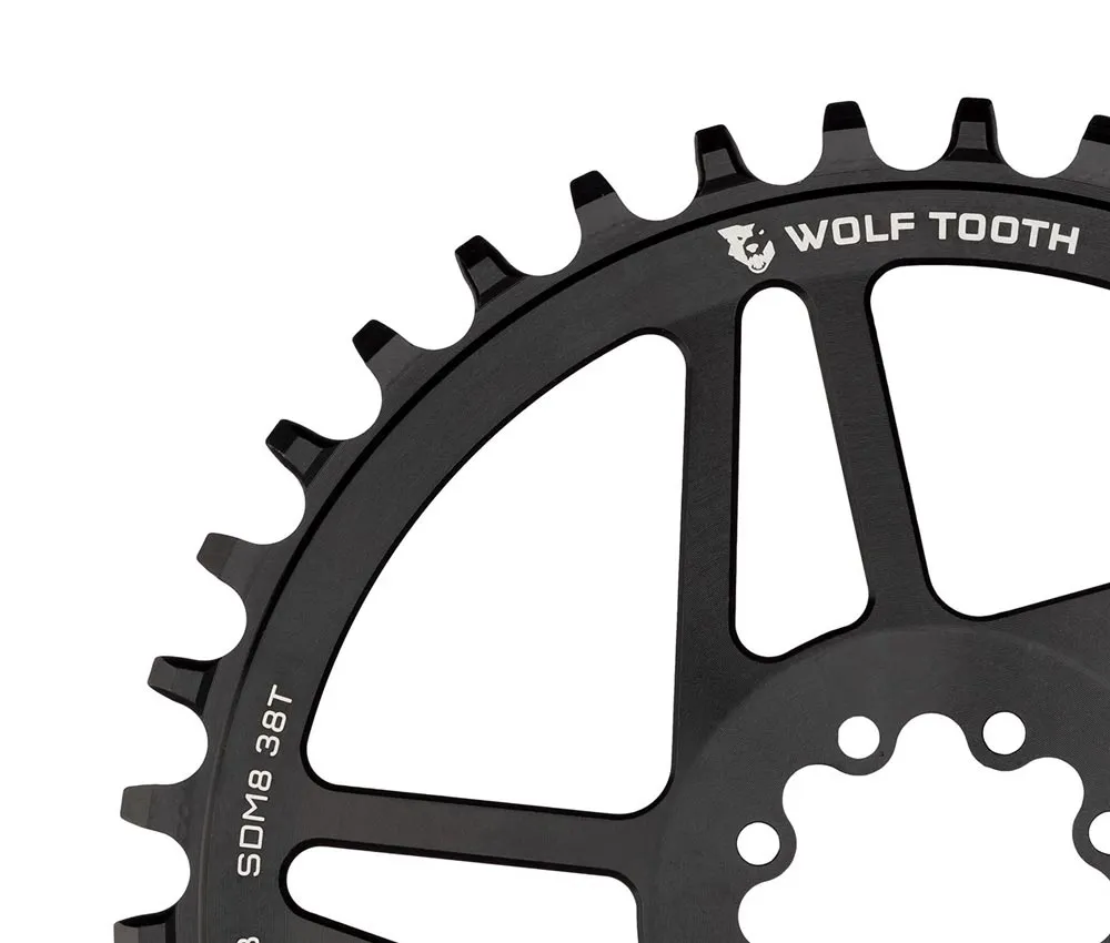 Wolf Tooth Drop-Stop B Kettenblatt 9-12-fach - Sram / Quarq Direct Mount 6mm Offset 38 Zähne