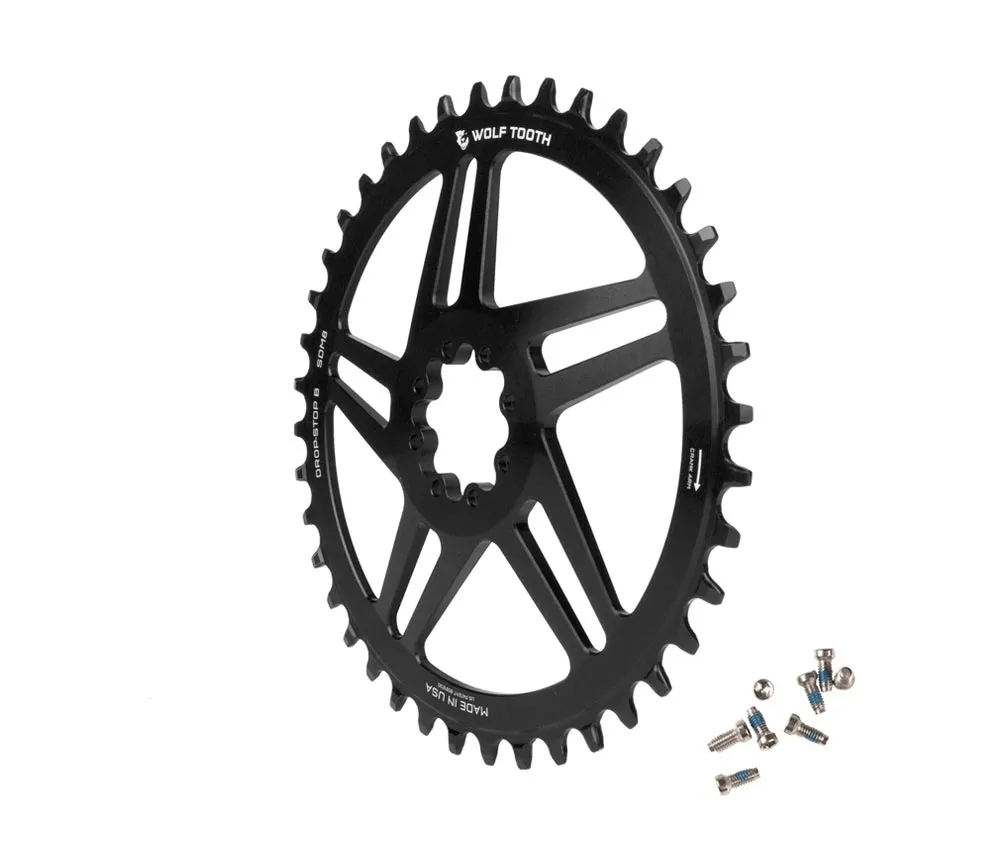 Wolf Tooth Drop-Stop B Kettenblatt 9-12-fach - Sram / Quarq Direct Mount 6mm Offset 44 Zähne