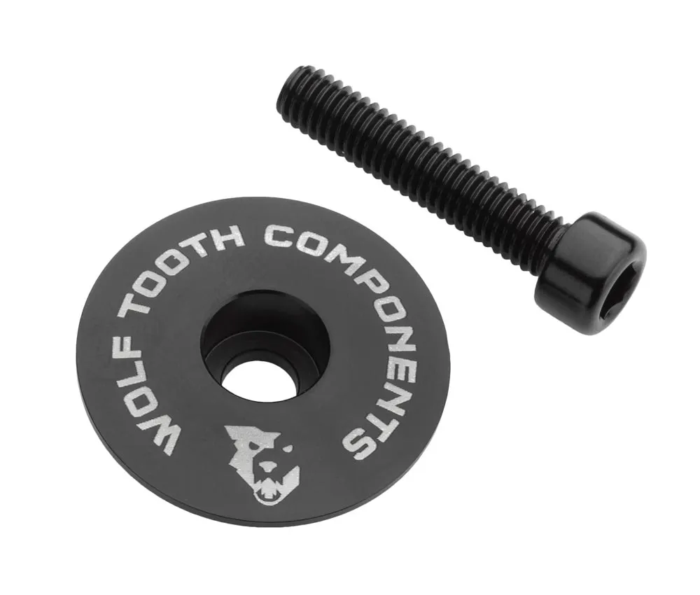 Wolf Tooth Aheadkappe - 1 1/8 Zoll | Höhe 1mm Aluminium schwarz