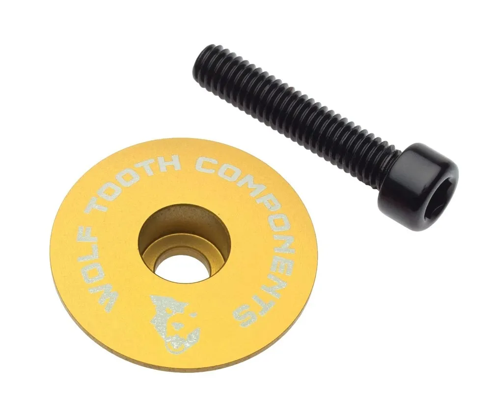 Wolf Tooth Aheadkappe - 1 1/8 Zoll | Höhe 1mm Aluminium gold