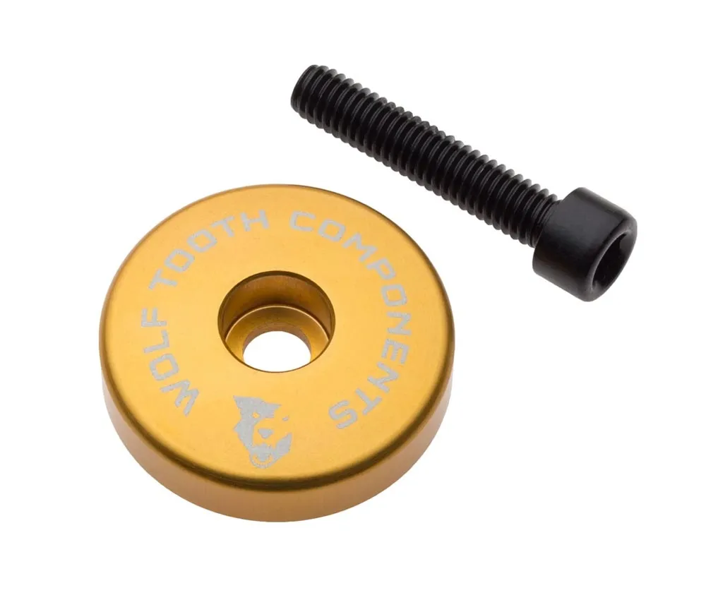 Wolf Tooth Aheadkappe - 1 1/8 Zoll | Höhe 5mm Aluminium gold