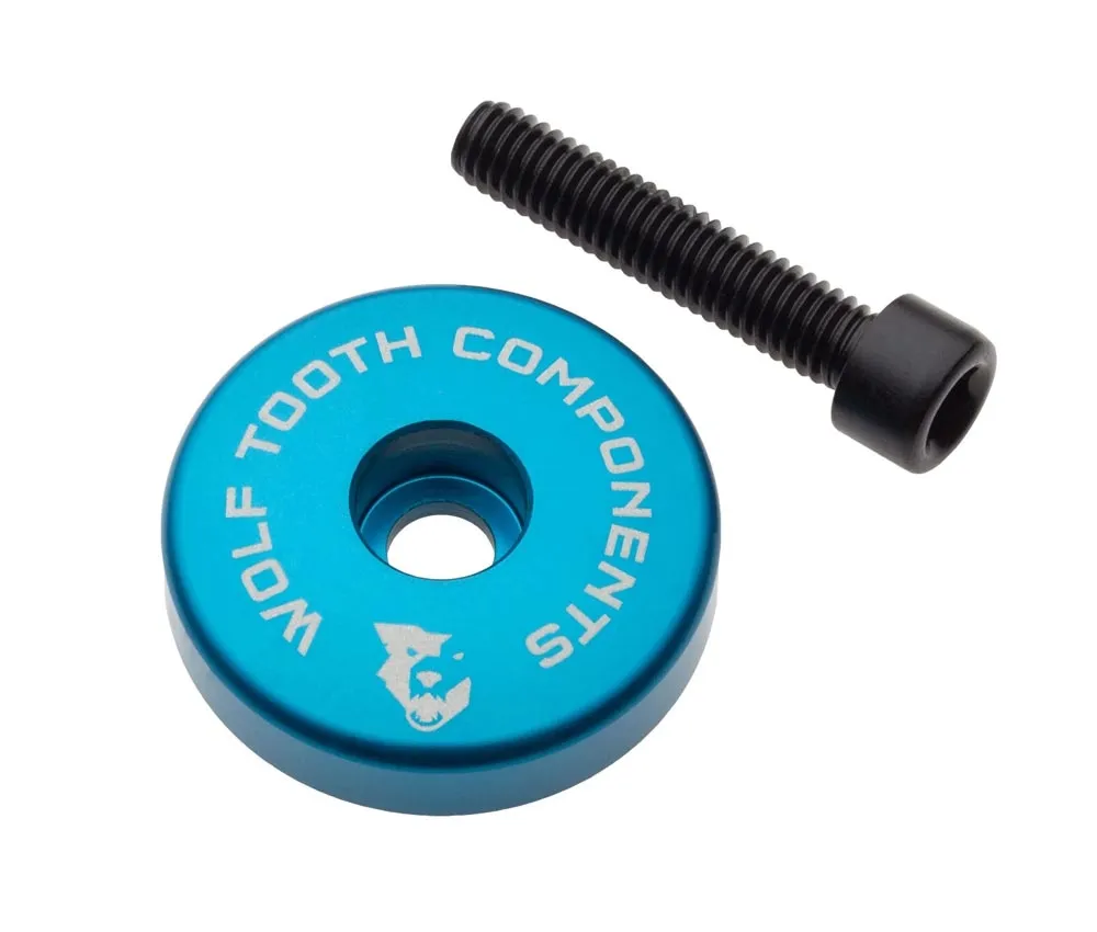 Wolf Tooth Aheadkappe - 1 1/8 Zoll | Höhe 5mm Aluminium blau