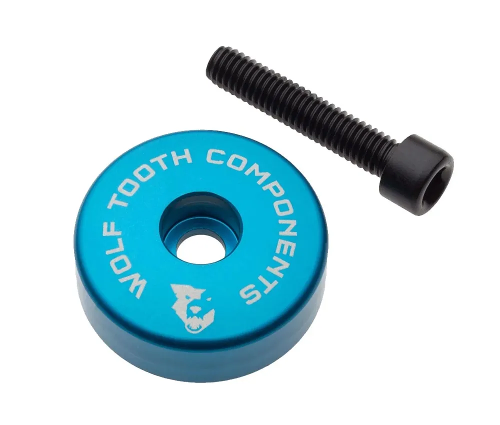 Wolf Tooth Aheadkappe - 1 1/8 Zoll | Höhe 10mm Aluminium blau
