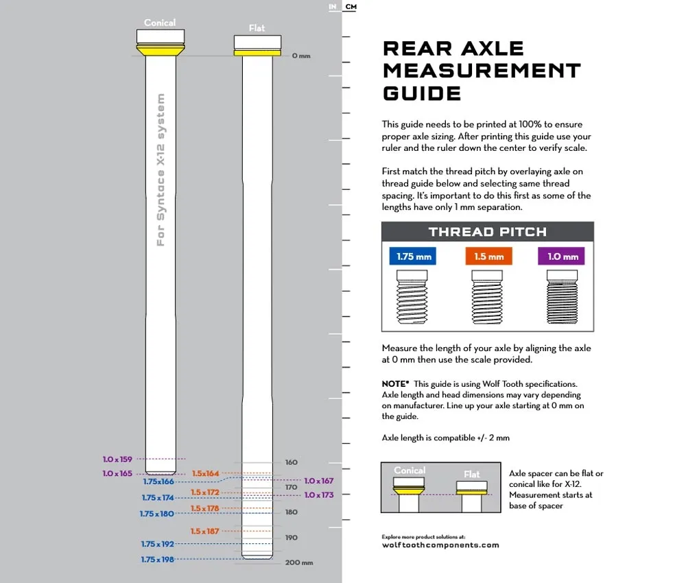 Wolf Tooth Steckachse Hinterrad - Länge 164mm Gewinde M12x1,5mm schwarz