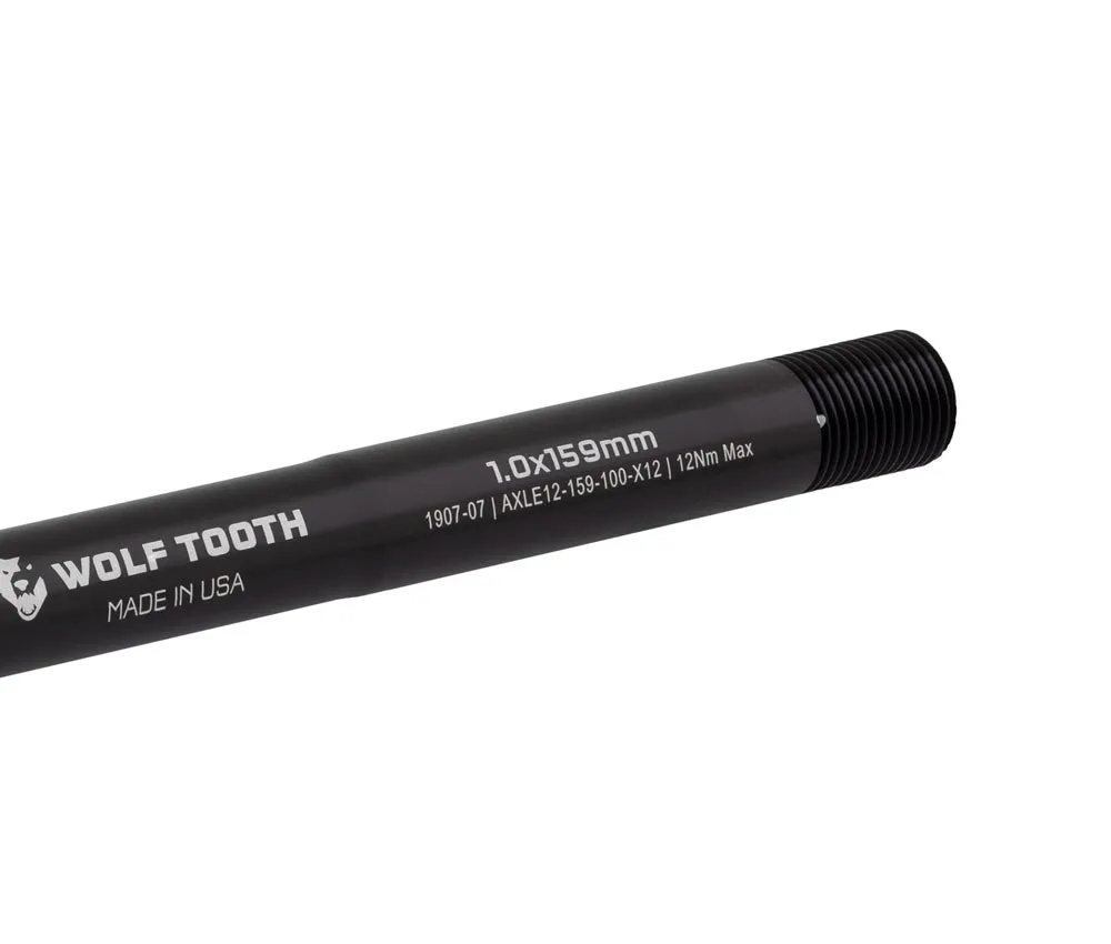 Wolf Tooth X-12 Steckachse Hinterrad - 12x142mm / 12x159mm Gewinde M12x1,0mm schwarz