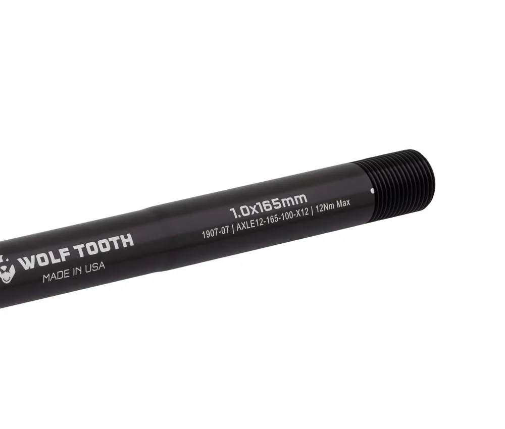 Wolf Tooth X-12 Steckachse Hinterrad - 12x148mm / 12x165mm Gewinde M12x1,0mm schwarz