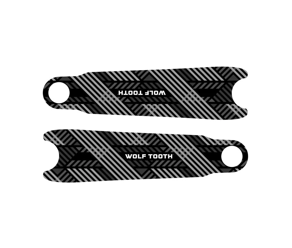 Wolf Tooth Kurbelarmschutz - 190x49,2mm selbstklebend Folie schwarz-gemustert