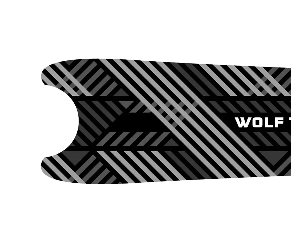 Wolf Tooth Kurbelarmschutz - 190x49,2mm selbstklebend Folie schwarz-gemustert