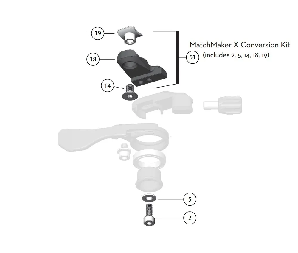 Wolf Tooth ReMote / ReMote LA Umbaukit für Sram / Avid MatchMaker X