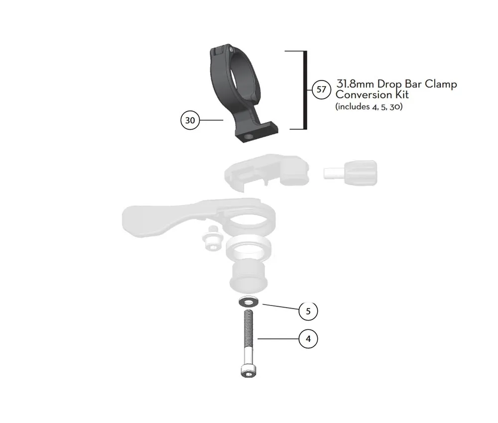 Wolf Tooth ReMote / ReMote LA Umbaukit für Schelle 31,8mm