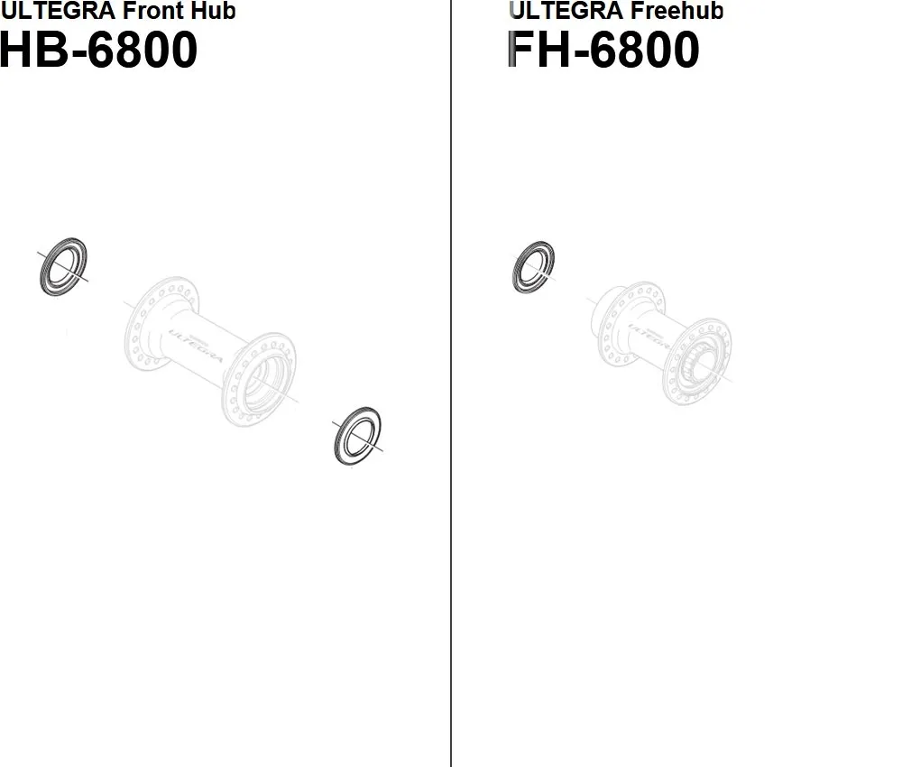 Shimano Ultegra HB-6800 / FH-6800 Vorder-Hinterradnabe Ersatzteil | Dichtung Nabe