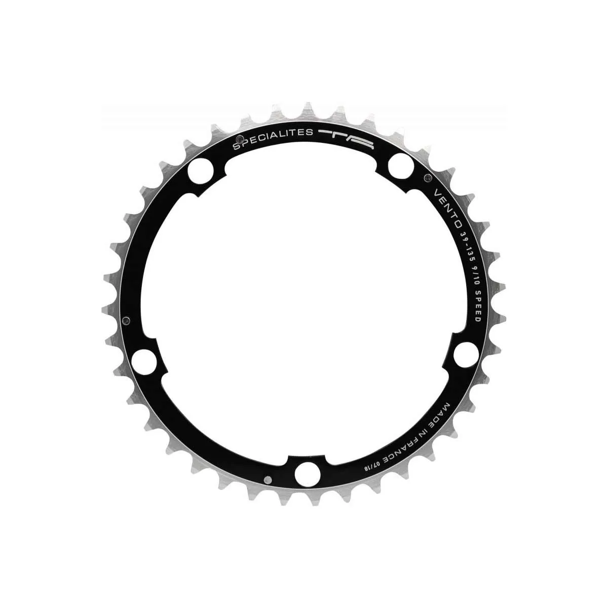 TA Specialite Vento Kettenblatt 10+9 x 3 fach Campagnolo 135 Lk schwarz Mitte 42 Zähne