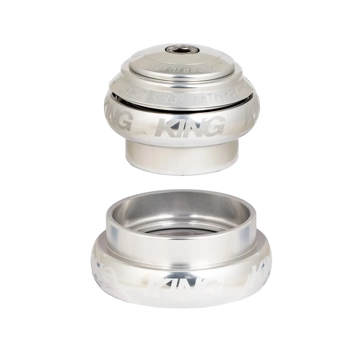 Chris King NoThreadSet Steuersatz Tapered 1 1/8 - 1 1/4 Zoll silber| silver EC34/28,6 - EC44/33