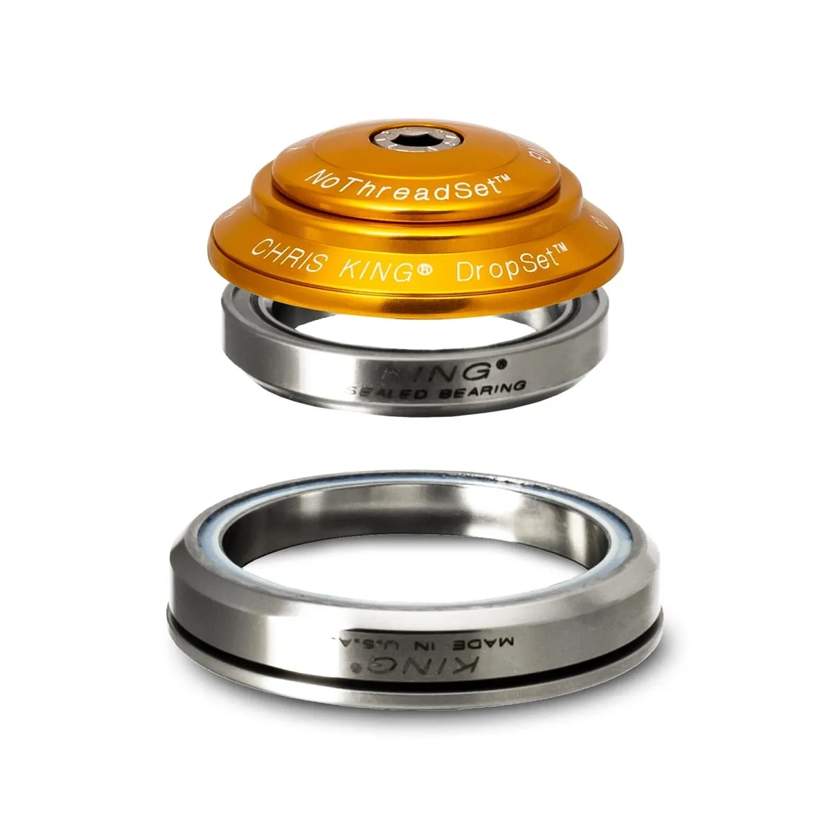 Chris King DropSet 3 Steuersatz Tapered 1 1/8 - 1,5 Zoll gold | gold IS41/28,6 - IS52/40