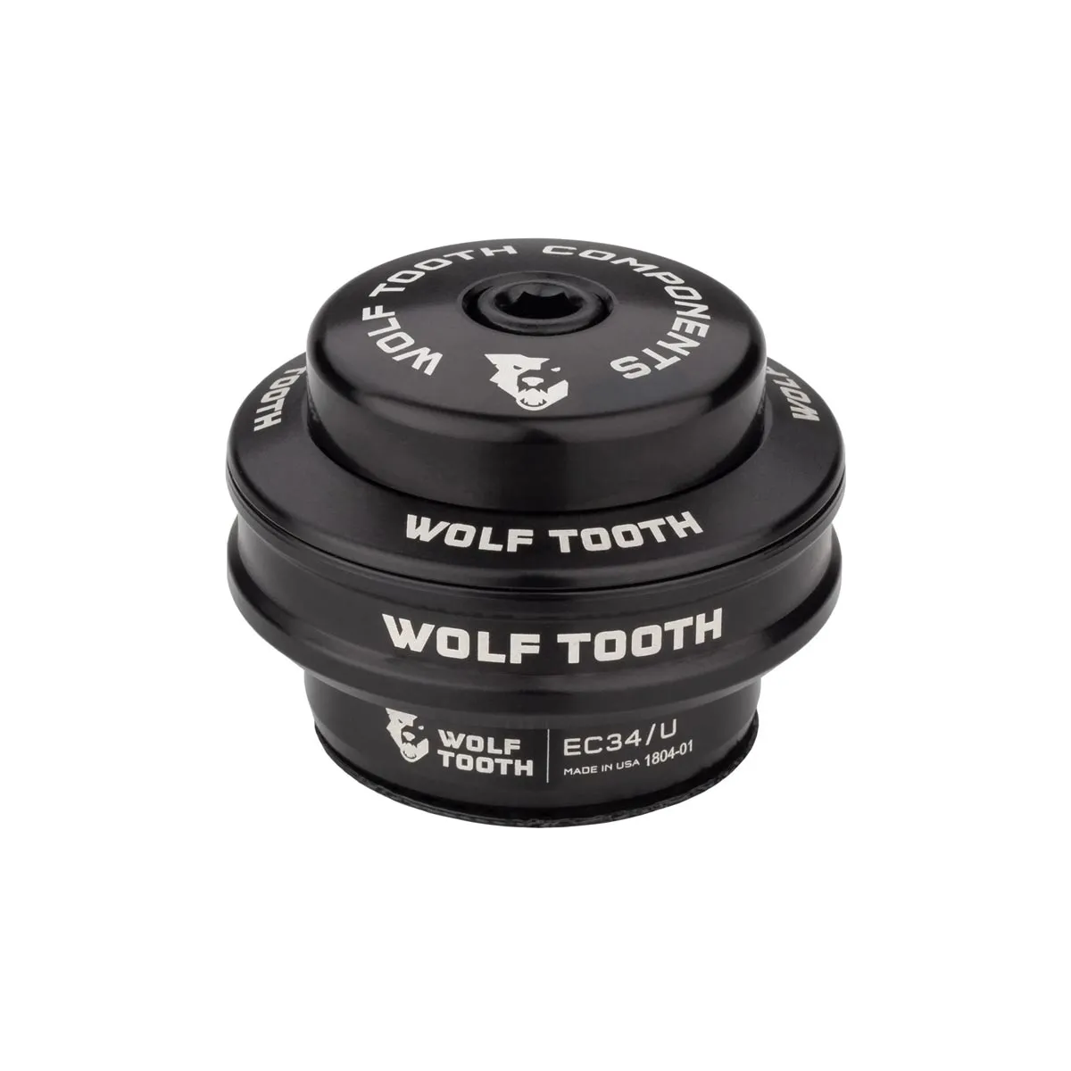 Wolf Tooth Performance Steuersatz Oberteil 1 1/8 Zoll | EC34 / 28,6mm Höhe 16mm schwarz