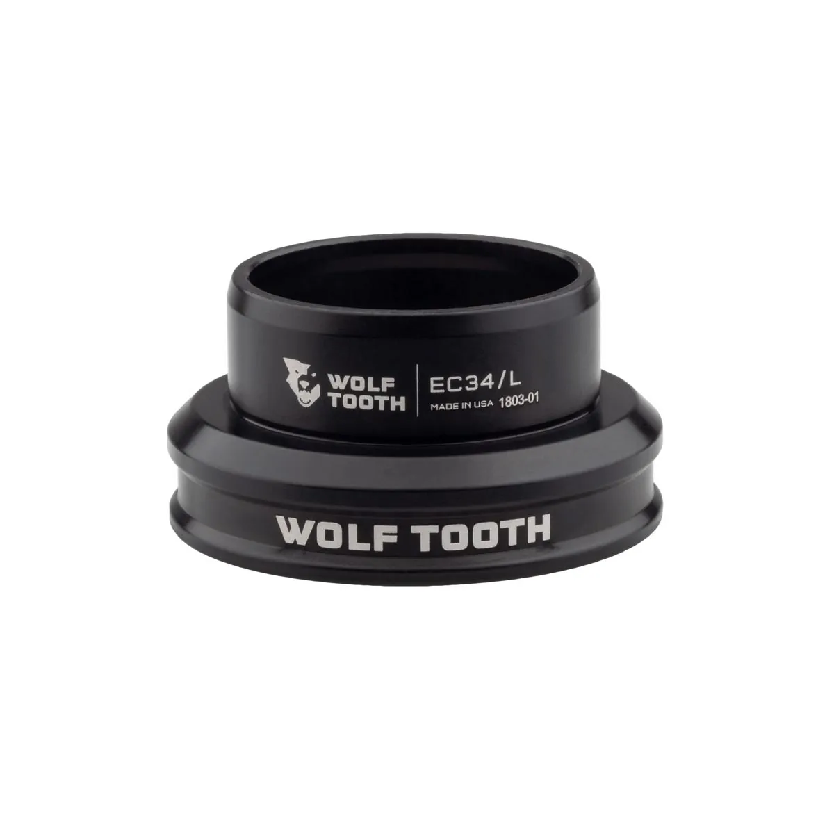Wolf Tooth Performance Steuersatz Unterteil 1 1/8 Zoll | EC34/30 schwarz