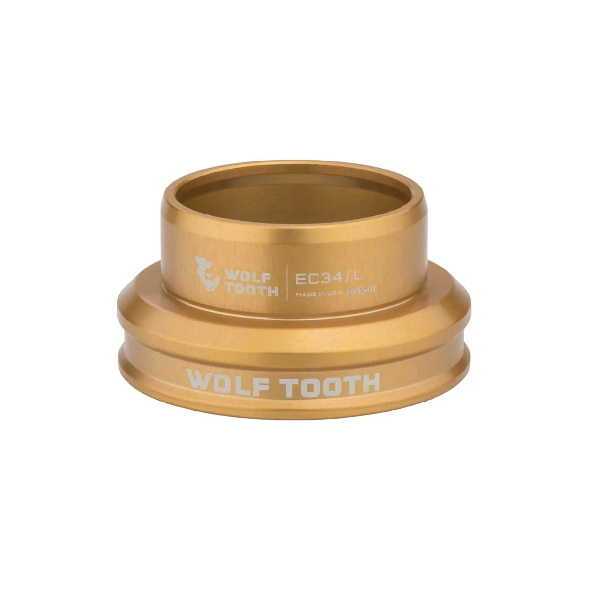 Wolf Tooth Performance Steuersatz Unterteil 1 1/8 Zoll | EC34/30 gold