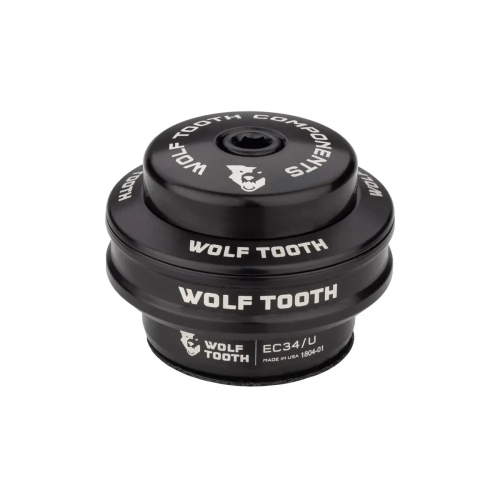 Wolf Tooth Premium Steuersatz Oberteil 1 1/8 Zoll | EC34 / 28,6mm Höhe 16mm schwarz