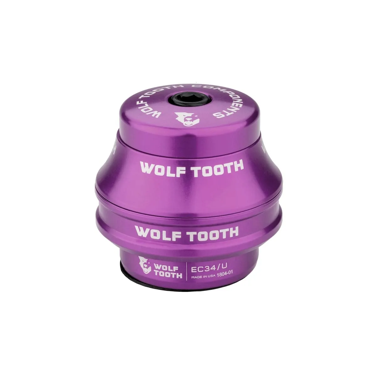 Wolf Tooth Premium Steuersatz Oberteil 1 1/8 Zoll | EC34 / 28,6mm Höhe 25mm violett