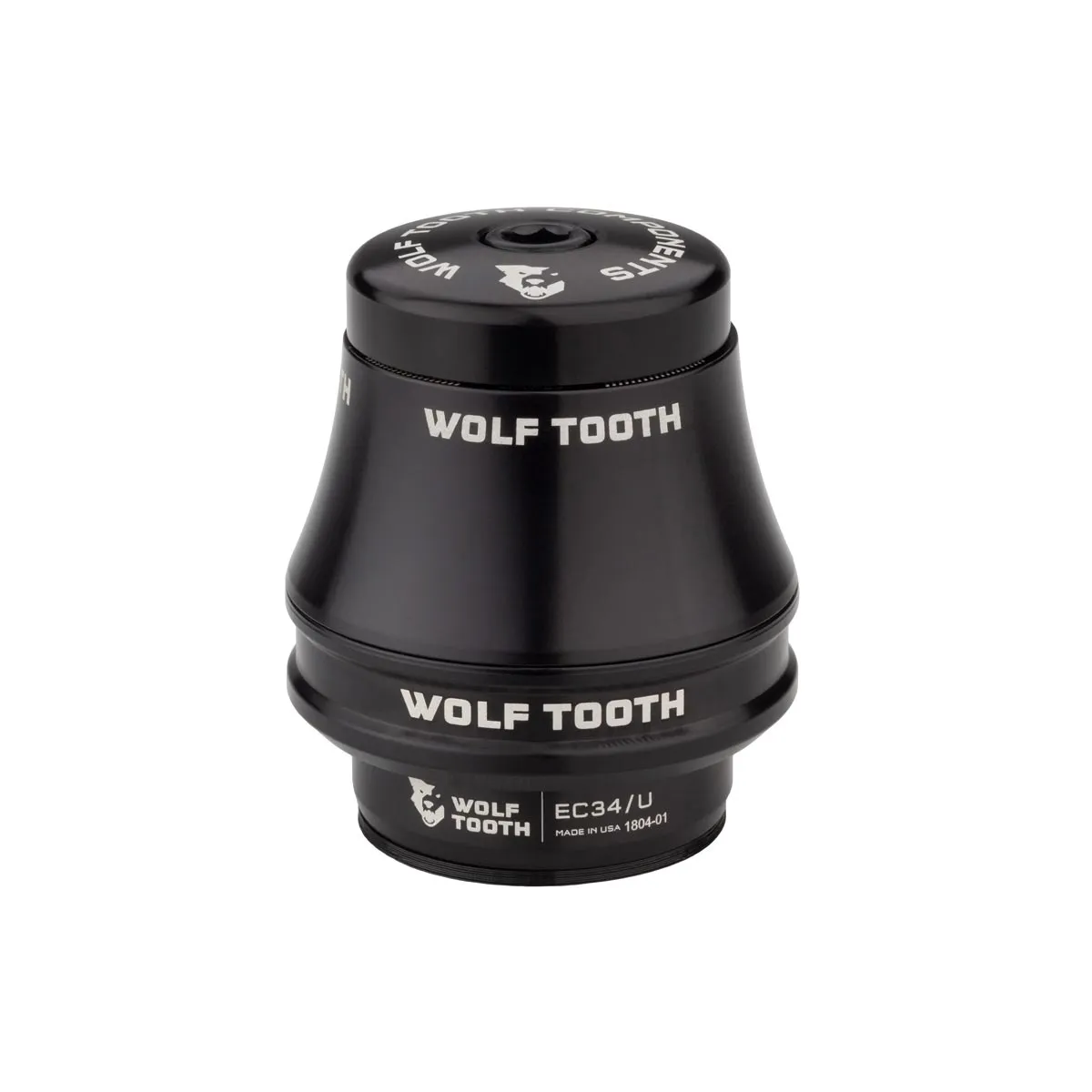Wolf Tooth Premium Steuersatz Oberteil 1 1/8 Zoll | EC34 / 28,6mm Höhe 35mm schwarz