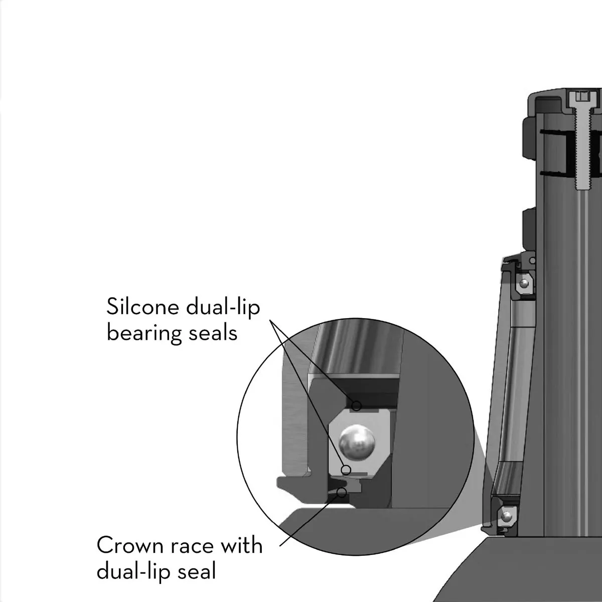 Wolf Tooth Performance Steuersatz Unterteil 1,5 Zoll | EC49/40 schwarz