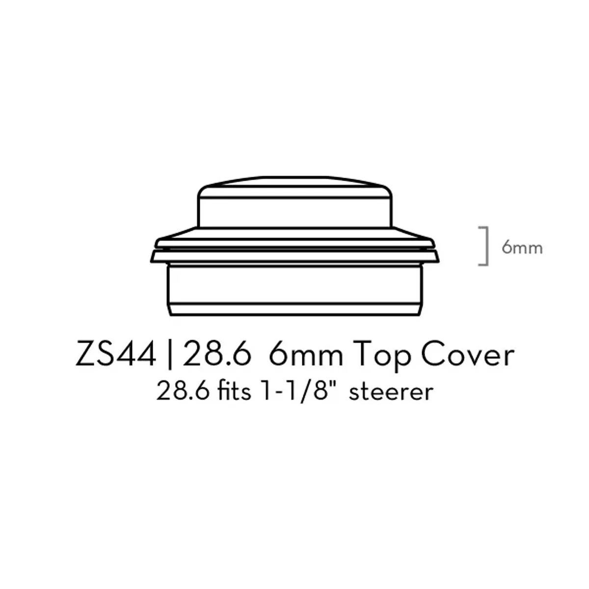Wolf Tooth Premium Steuersatz Oberteil 1 1/8 Zoll | ZS44 / 28,6mm Höhe 6mm blau