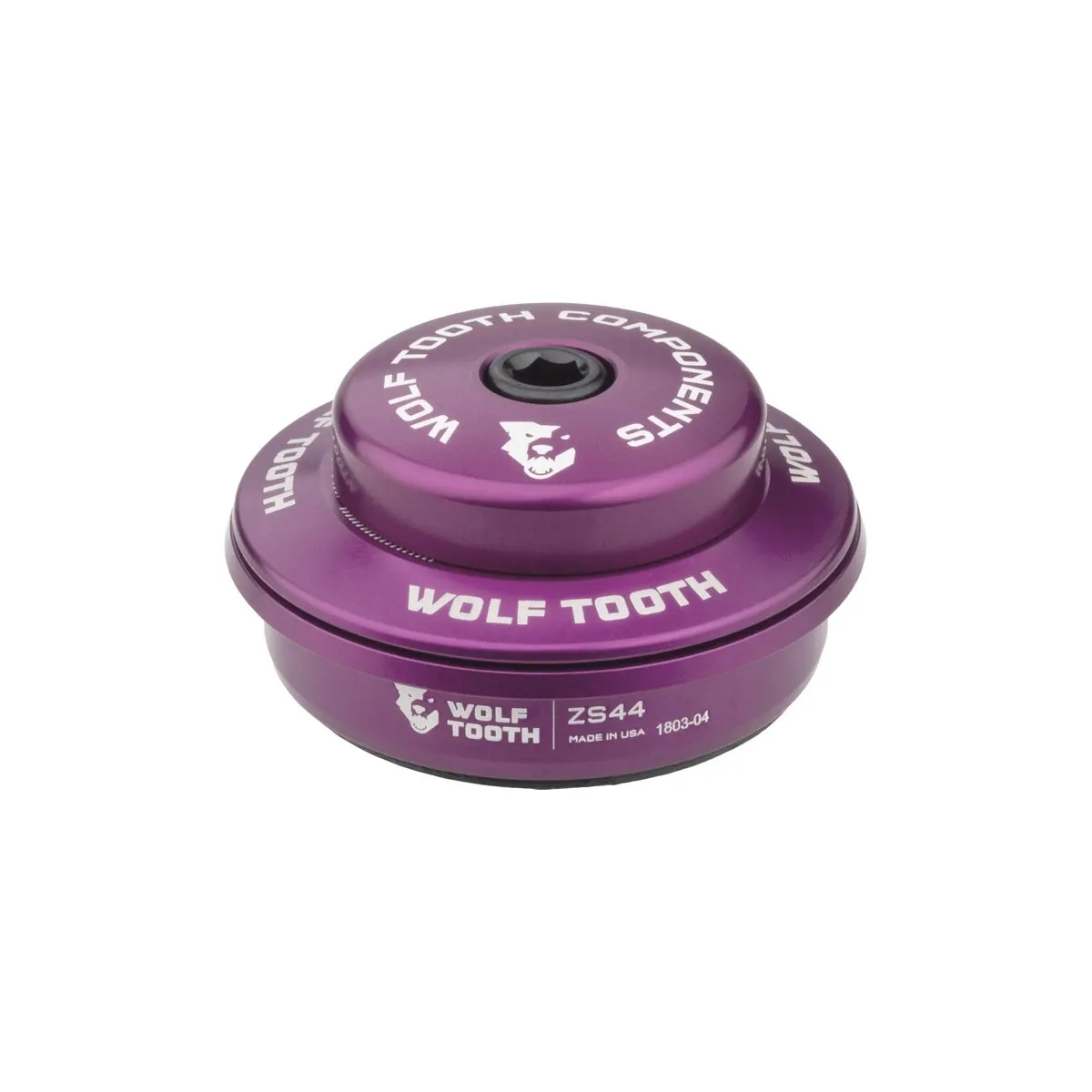 Wolf Tooth Premium Steuersatz Oberteil 1 1/8 Zoll | ZS44 / 28,6mm Höhe 6mm violett
