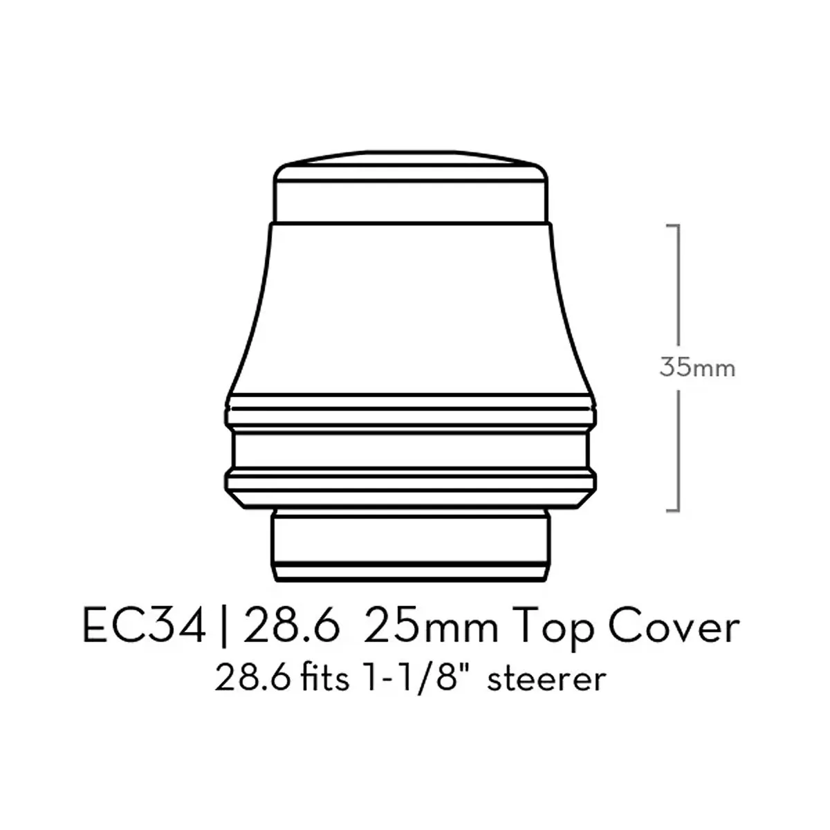 Wolf Tooth Premium Steuersatz Oberteil 1 1/8 Zoll | ZS44 / 28,6mm Höhe 25mm blau