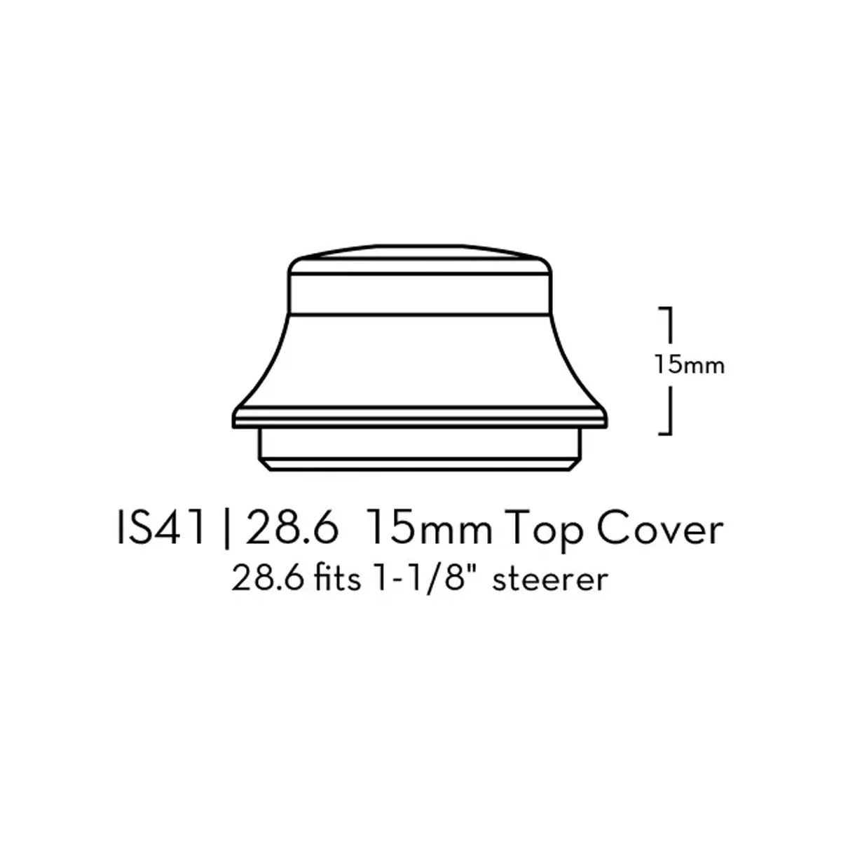 Wolf Tooth Premium Steuersatz Oberteil 1 1/8 Zoll | IS41 / 28,6mm Höhe 15mm violett