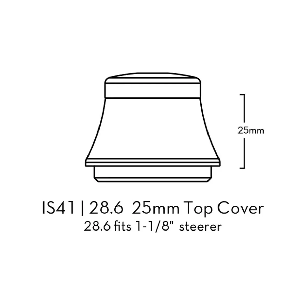 Wolf Tooth Premium Steuersatz Oberteil 1 1/8 Zoll | IS41 / 28,6mm Höhe 25mm blau