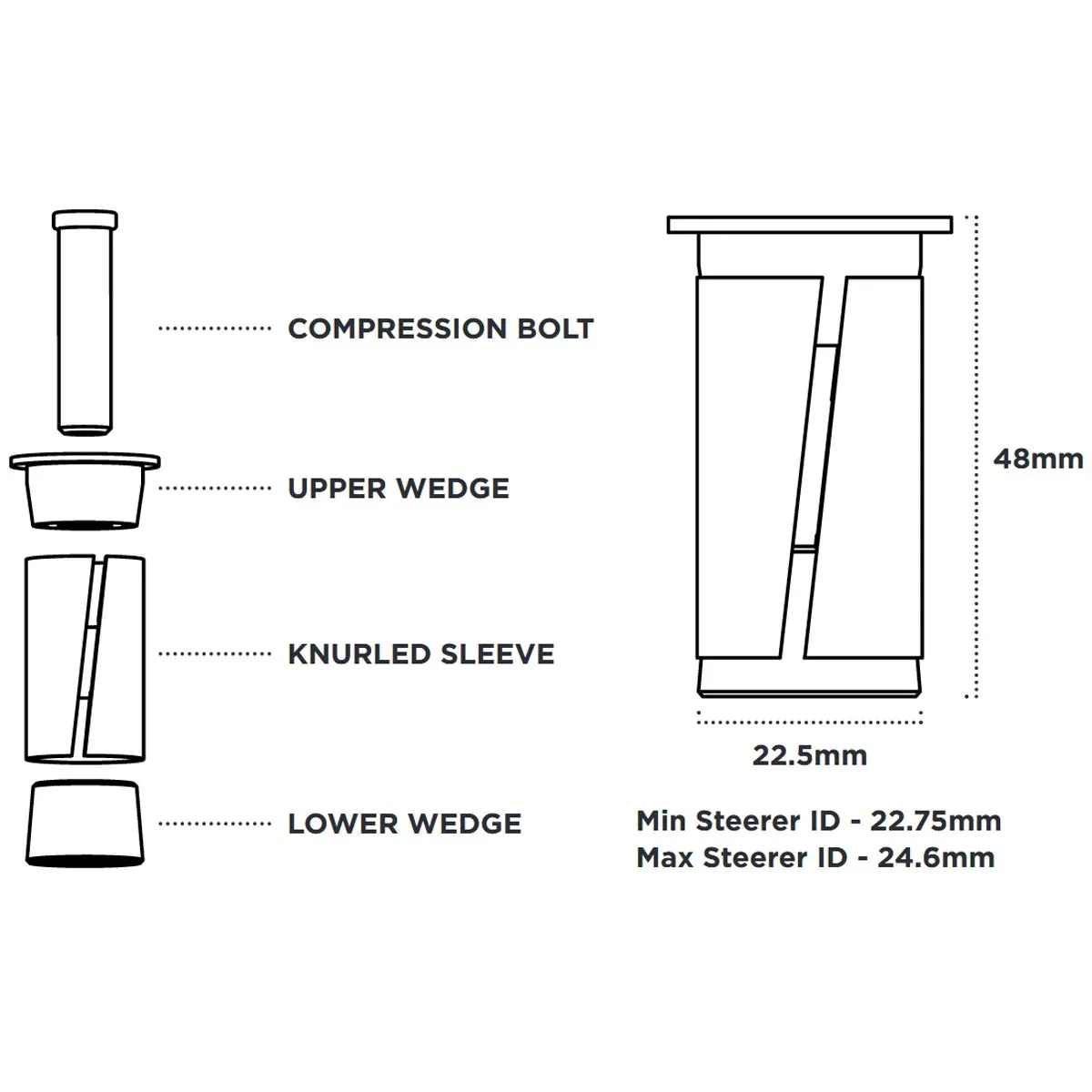 Cane Creek Ancora Expander - 1 1/8 Zoll / 28,6mm einstellbar Aluminium