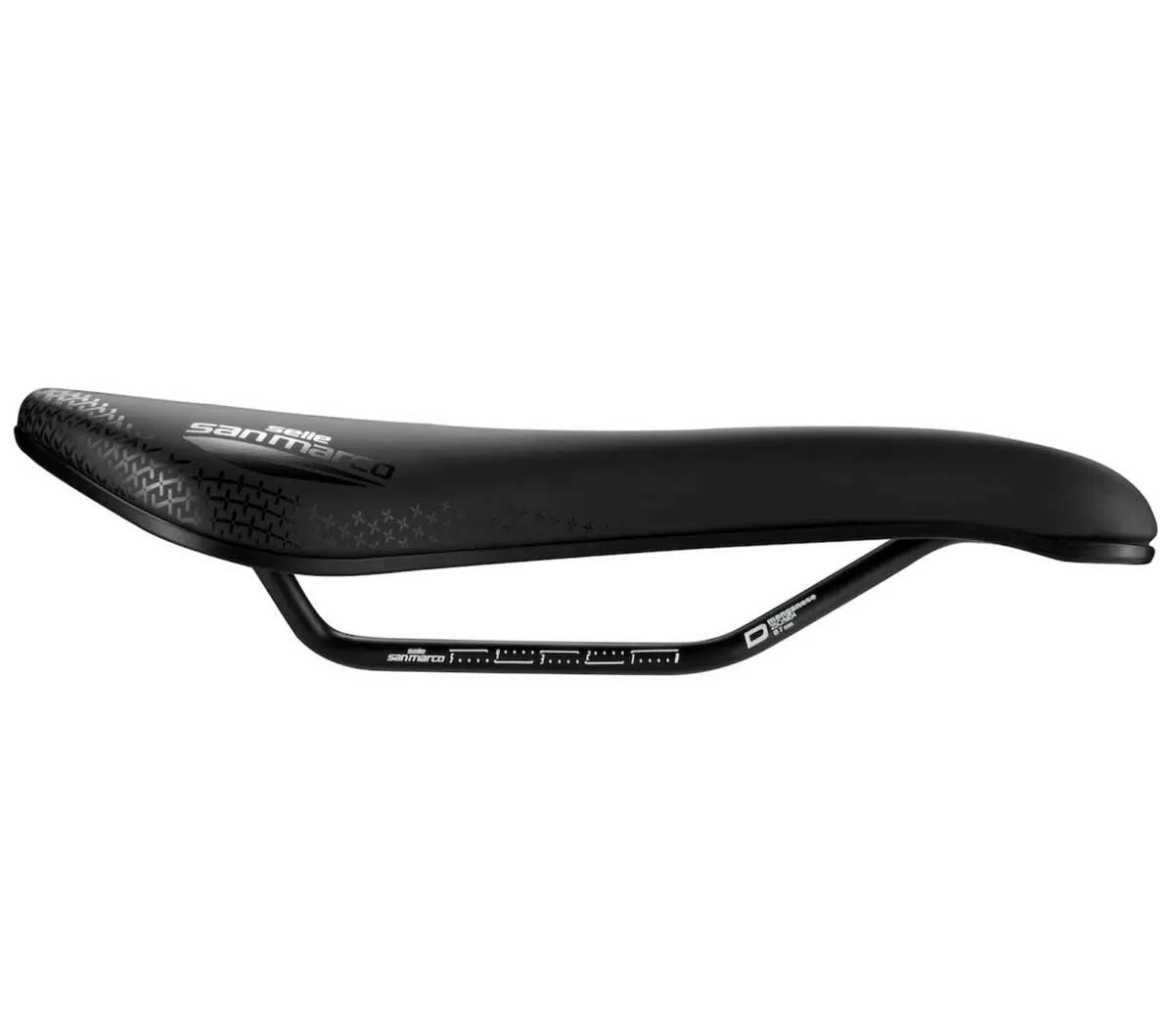 Selle San Marco Aspide Short Comfort Dynamic Open Fit Sattel L3 Wide schwarz Gestell Manganese