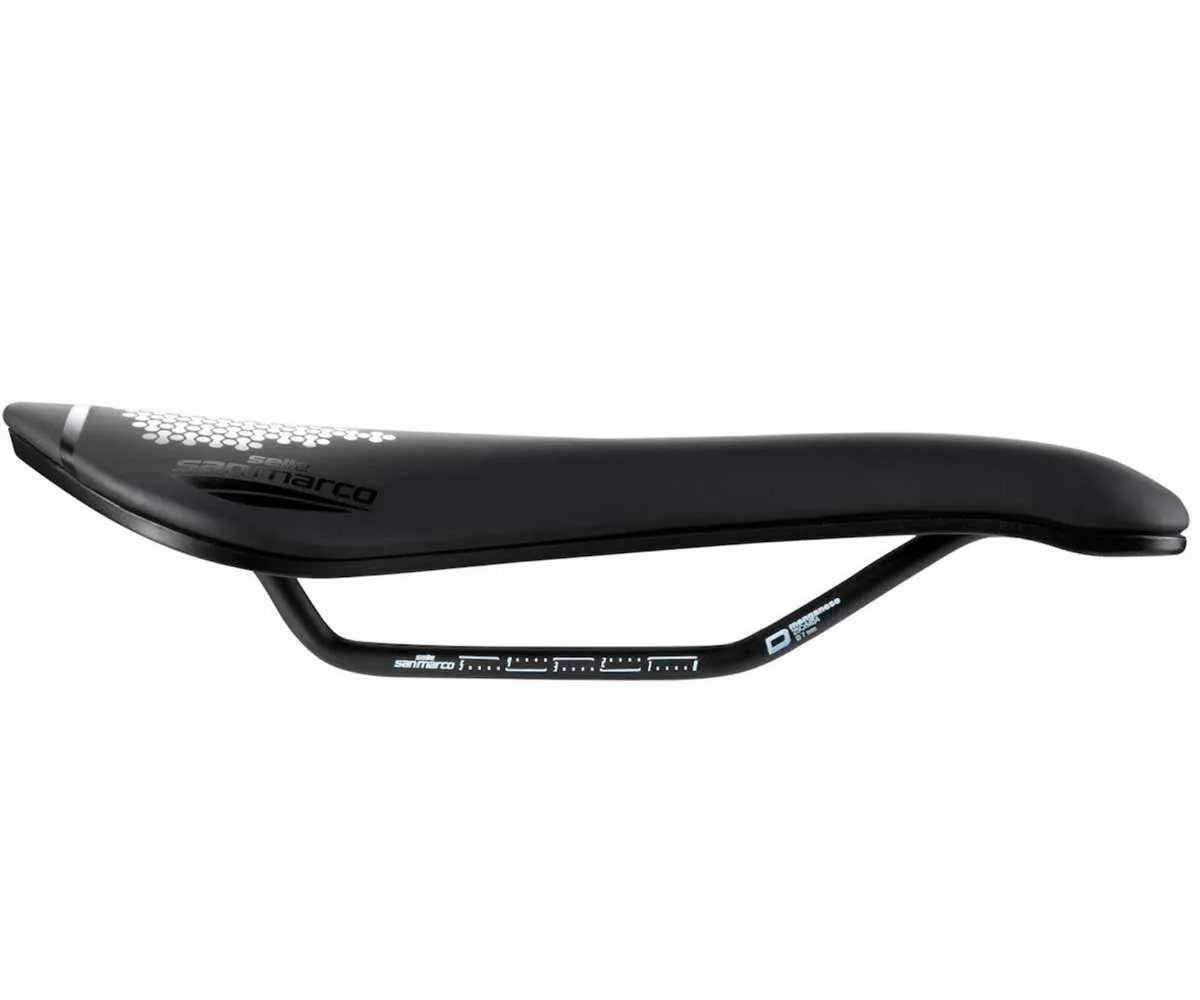 Selle San Marco Aspide Short Dynamic Open Fit Sattel S3 Narrow schwarz Gestell Manganese