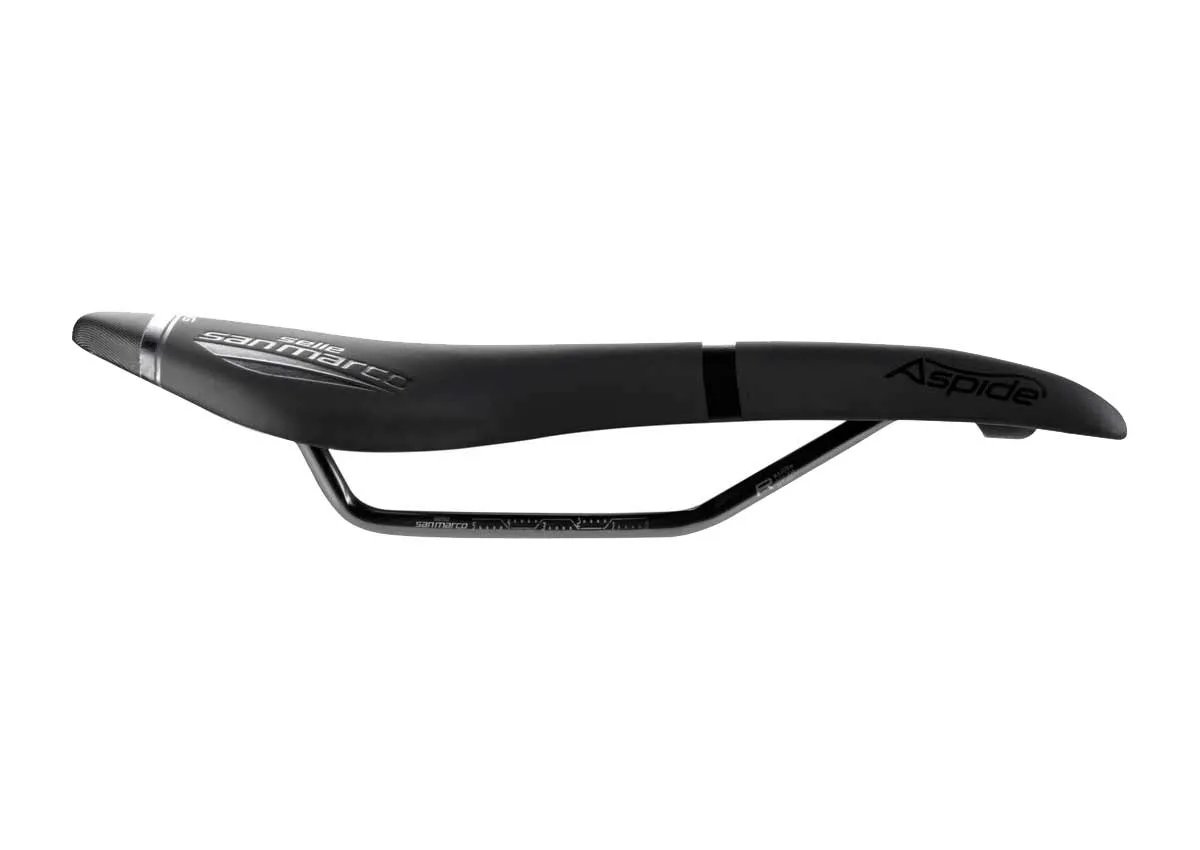 Selle San Marco Aspide Racing Open Sattel L2 Wide schwarz Gestell Xsilite