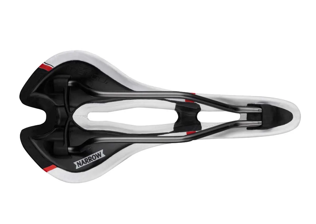 Selle San Marco Aspide Racing Open Sattel S2 Narrow weiss Gestell Xsilite