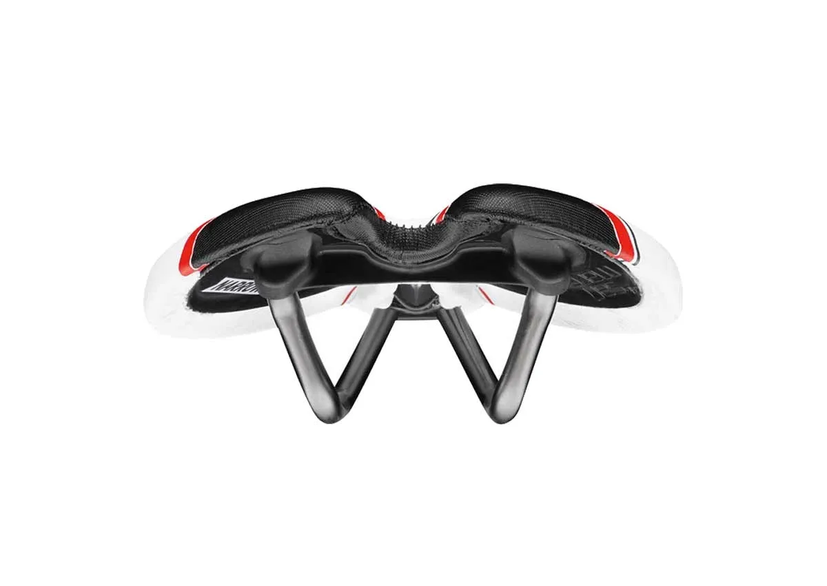 Selle San Marco Aspide Racing Open Sattel S2 Narrow weiss Gestell Xsilite