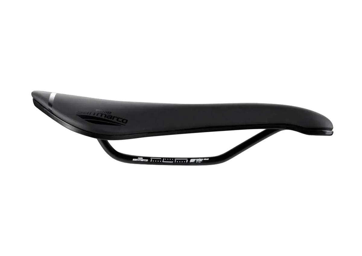 Selle San Marco Aspide Short Sport Open Fit Sattel S3 Narrow schwarz Gestell Carbon-Stahl