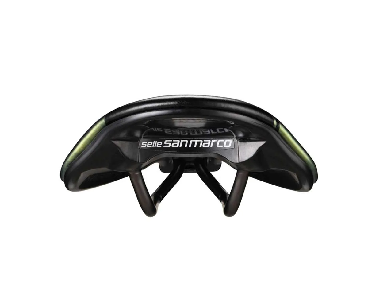 Selle San Marco ShortFit 2.0 Racing Sattel L3 Wide Iridescent Gold Gestell Xslite