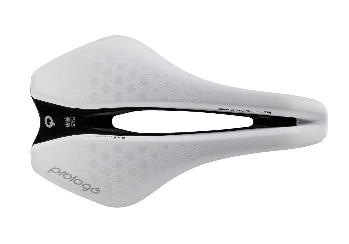 Prologo Dimension TRI Pas Nack Sattel Breite 143mm Gestell Carbon weiss-silber