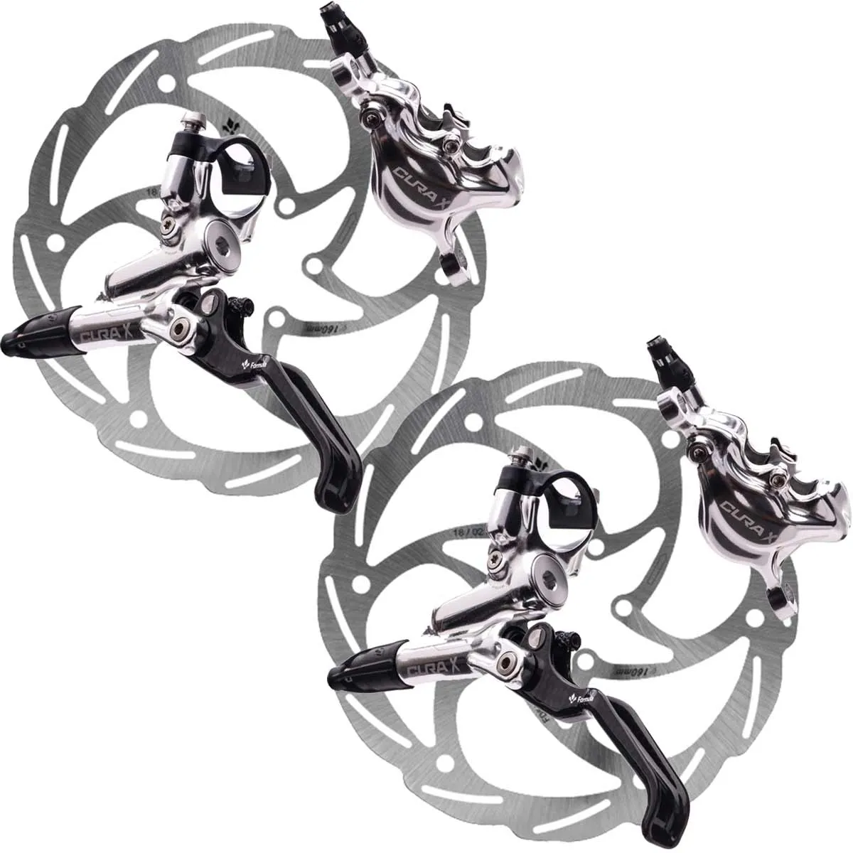 Disc Set Formula Cura X Scheibenbremsen silber + Monolitic Scheiben 6 Loch