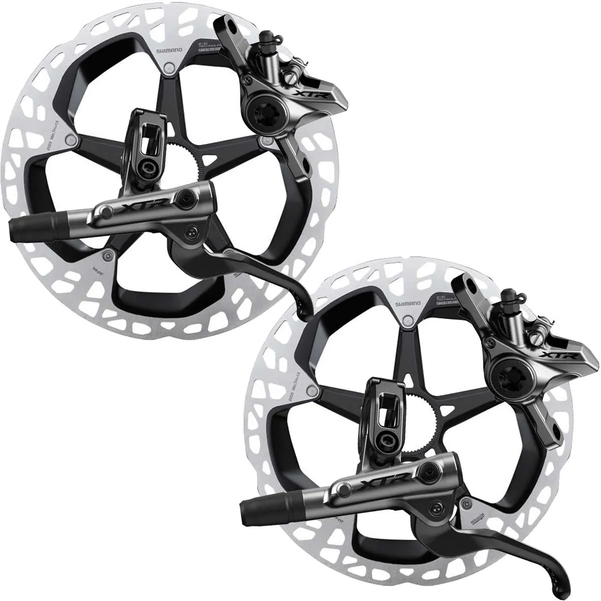 Disc-Set Shimano XTR Race M9100 Scheibenbremsen + Centerlock Scheiben RT-MT900