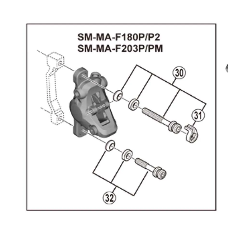 Shimano Disc Adapter-Schraube F203PPM | M6 x 40,2 mm