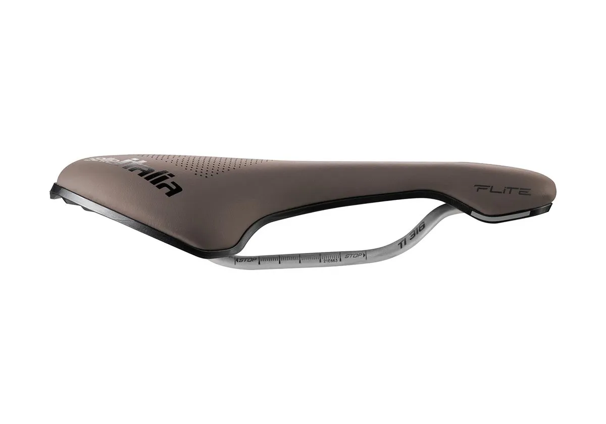 Selle Italia Flite Boost Gravel Sattel Ti316 Superflow S3 braun