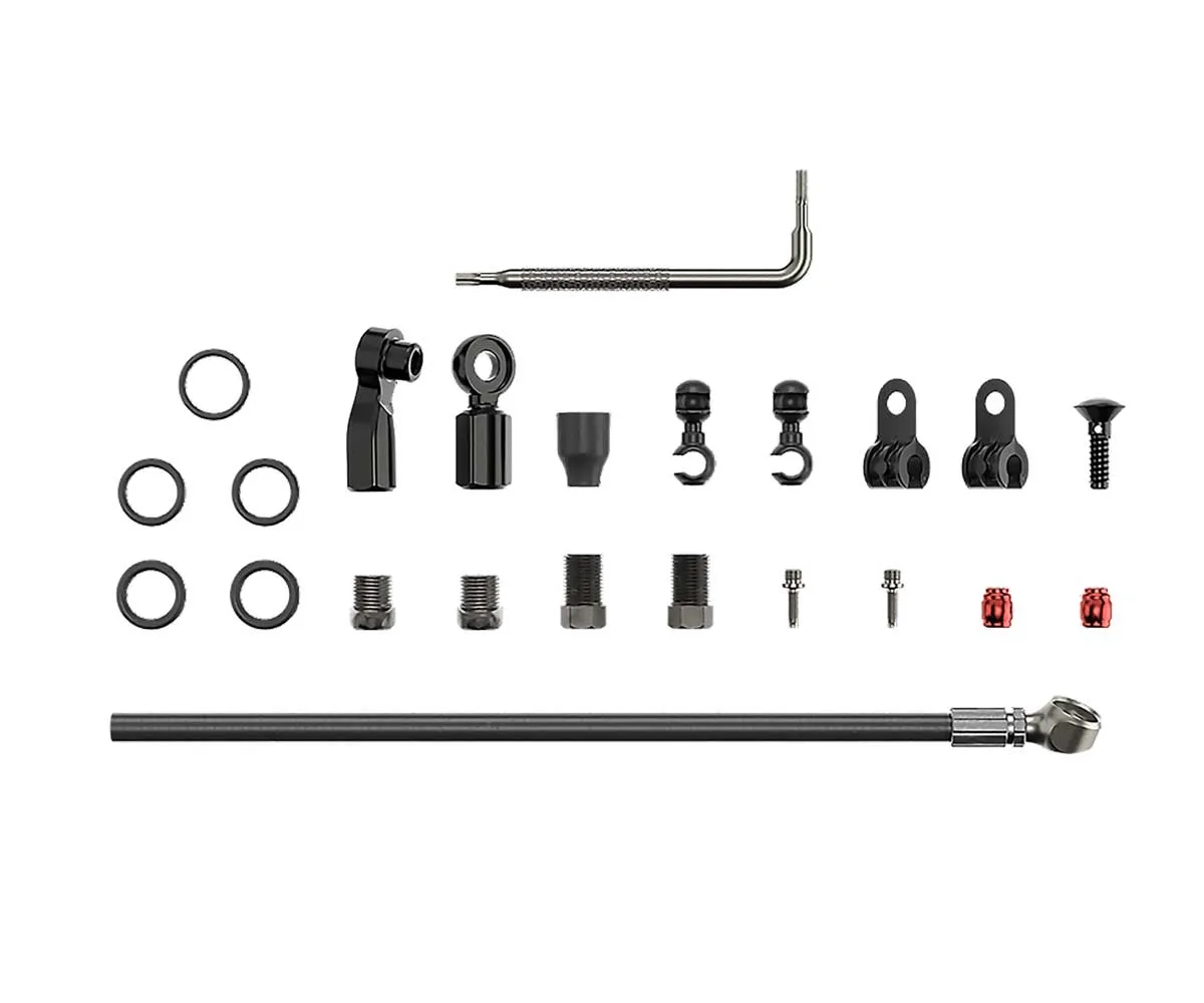 Sram Road Disc Bremsleitung 200 cm 90 Grad / Banjo Anschluss Flatmount schwarz