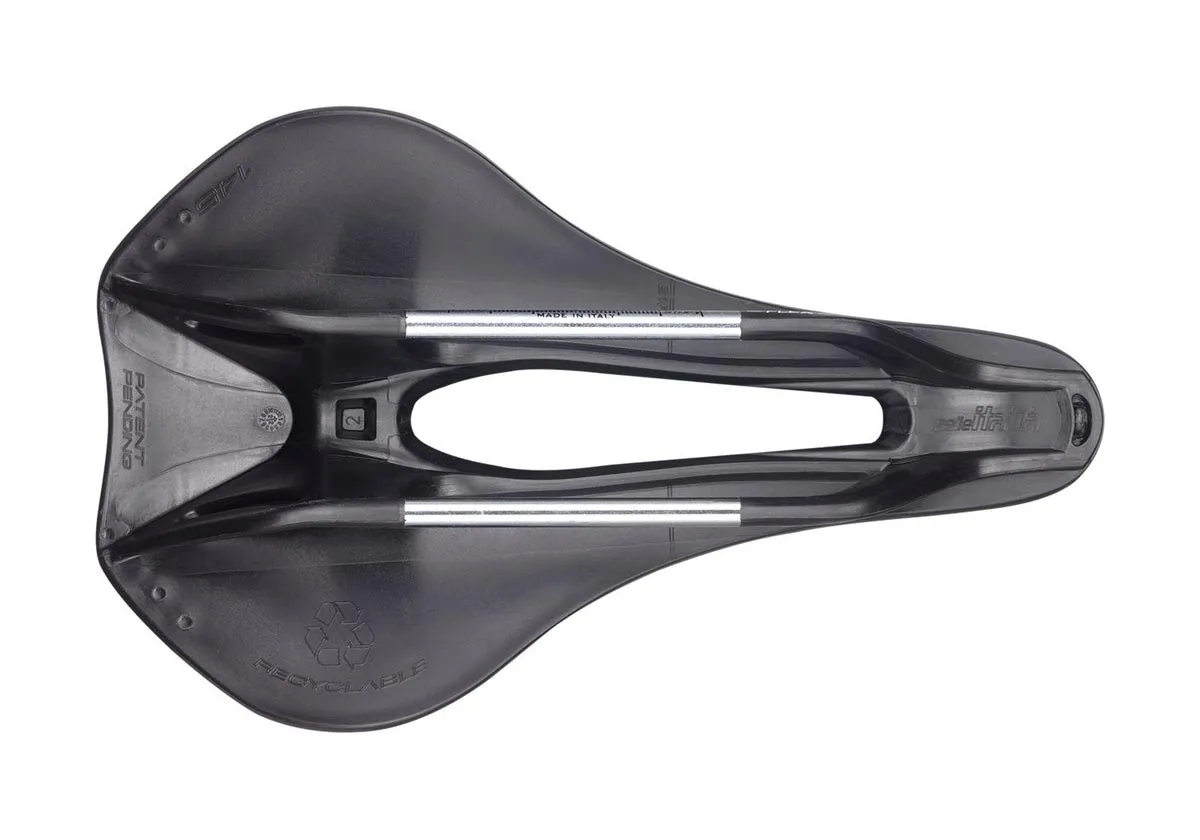 Selle Italia Model X Leaf Superflow Fec-Alloy Superflow Sattel L3 Breite 145mm Gestell Stahl schwarz-grün
